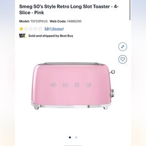 Pink Smeg toaster